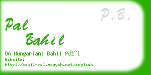 pal bahil business card